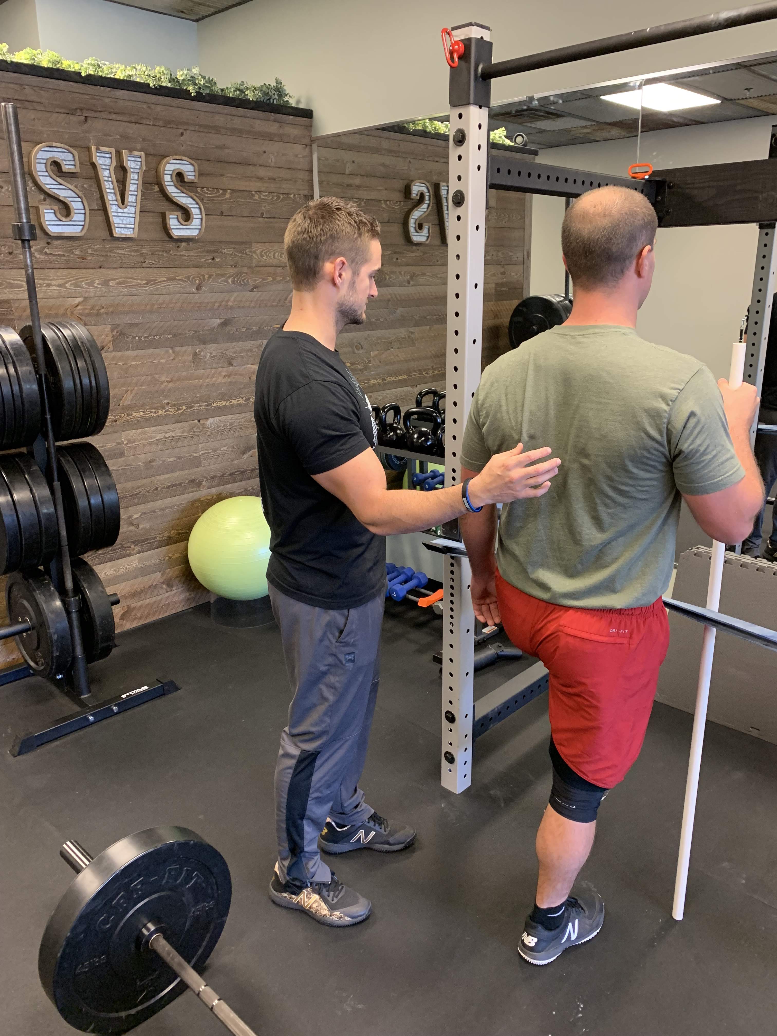 Performance therapy session at SVS Physical Therapy